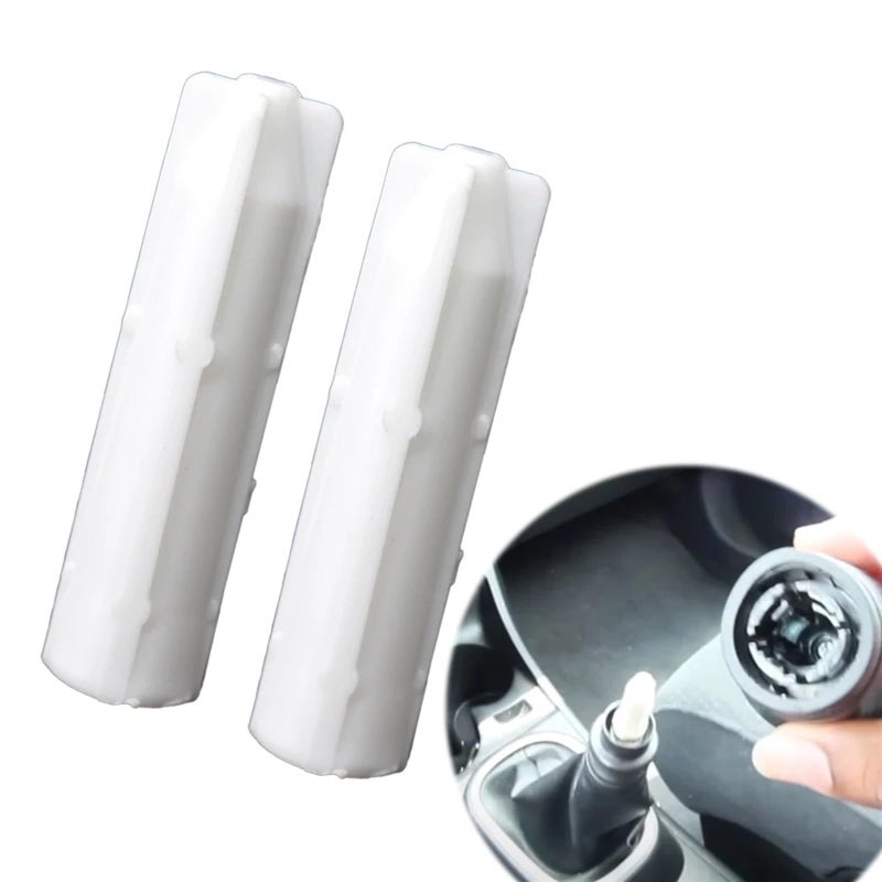 Shift Knob Adapter 2Pcs White Corrosion-Resistant Finish Ergonomic Anti-Fatigue Design Shift Lever Knob - Quick Tool-Free Installation Interior Shift Knob Adapter for Renault Laguna II 2001-2008 6-Spe - Image 1
