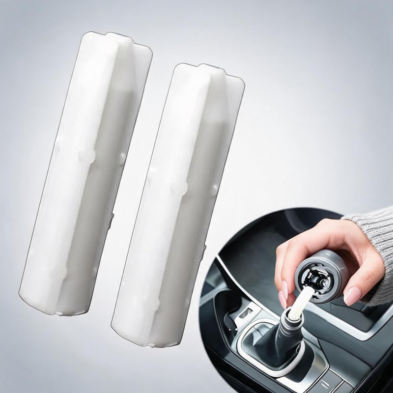 Shift Knob Adapter 2Pcs White Corrosion-Resistant Finish Ergonomic Anti-Fatigue Design Shift Lever Knob - Quick Tool-Free Installation Interior Shift Knob Adapter for Renault Laguna II 2001-2008 6-Spe - Image 5