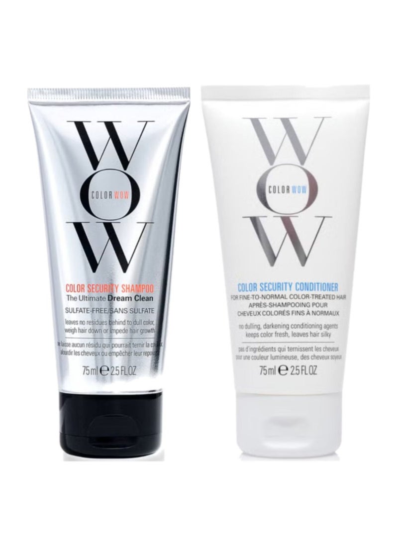 Color Wow Travel-Friendly Frizz Control & Care Kit – Dream Coat Supernatural Spray Minis 50ml, Security Shampoo 50ml & Conditioner50ml Minis – Compact Frizz Control & Gentle Nourishment for On-the-Go  - Image 3