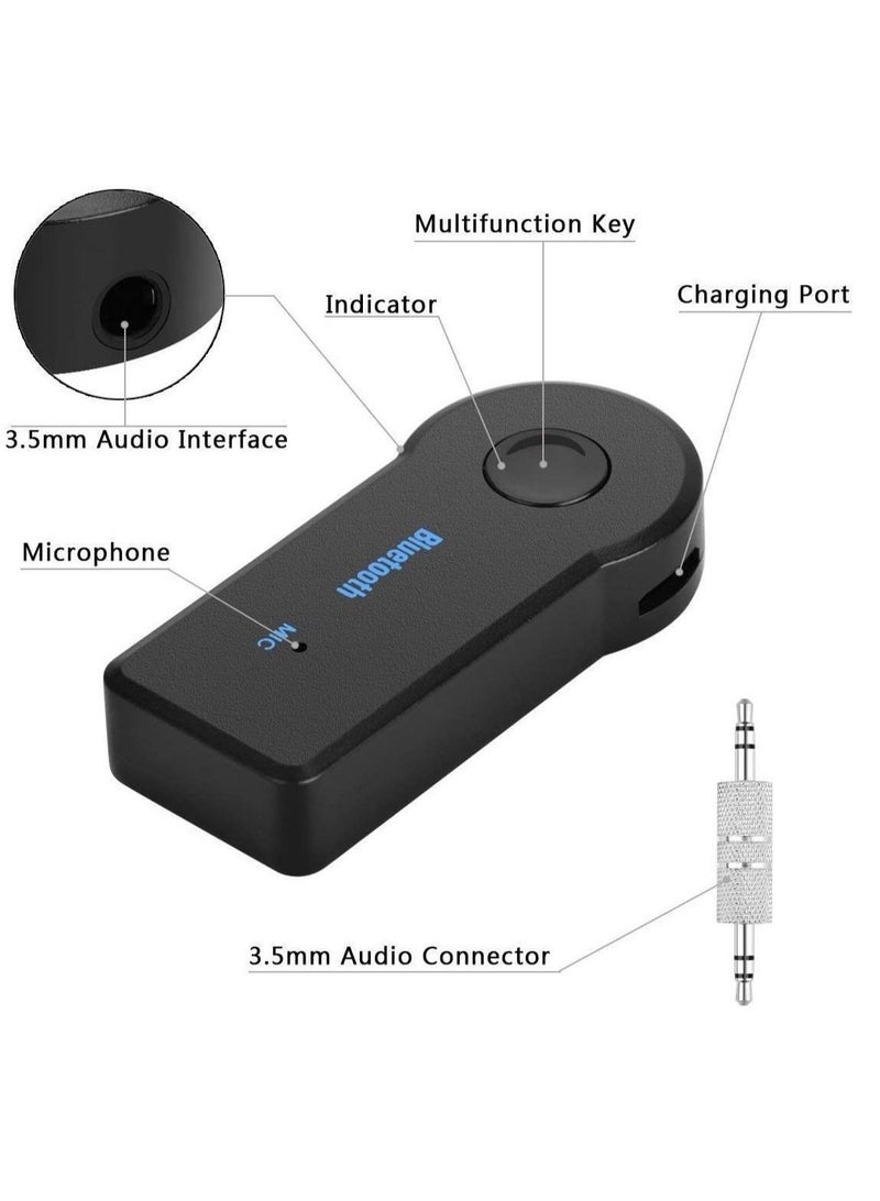 Bluetooth Music Audio Stereo Adapter Receiver for Car AUX IN Home Speaker MP3 - Image 2