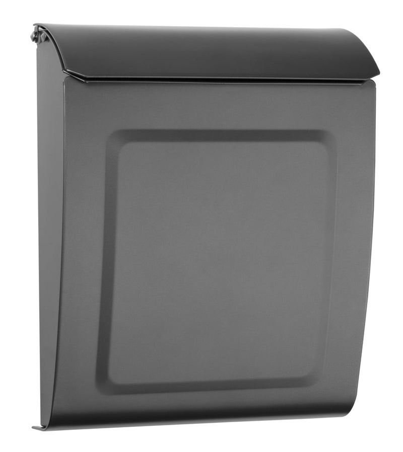 Architectural Mailboxes Aspen™ Locking, Vertical Wall-Mounted Mailbox for Outside, Modern Metal Galvanized Steel Small Mail Box with Lock and Key Drop Box, Graphite - Image 1