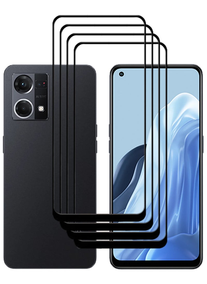 ACLIX 4 Pieces Antistatic ESD Dustproof Premium Quality High Definition Tempered Glass Screen Protector Designed For Oppo Reno7 - Image 1
