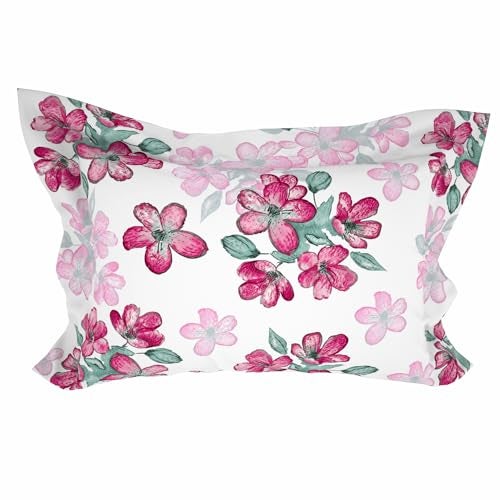 Welspun Microfiber Double Bedsheet (220 Cm X 240 Cm / 43 Cm X 68 Cm) | 105 Tc Sateen Floral Bedsheet & Pillow Covers Set (Lucent White)- Adore - Image 5