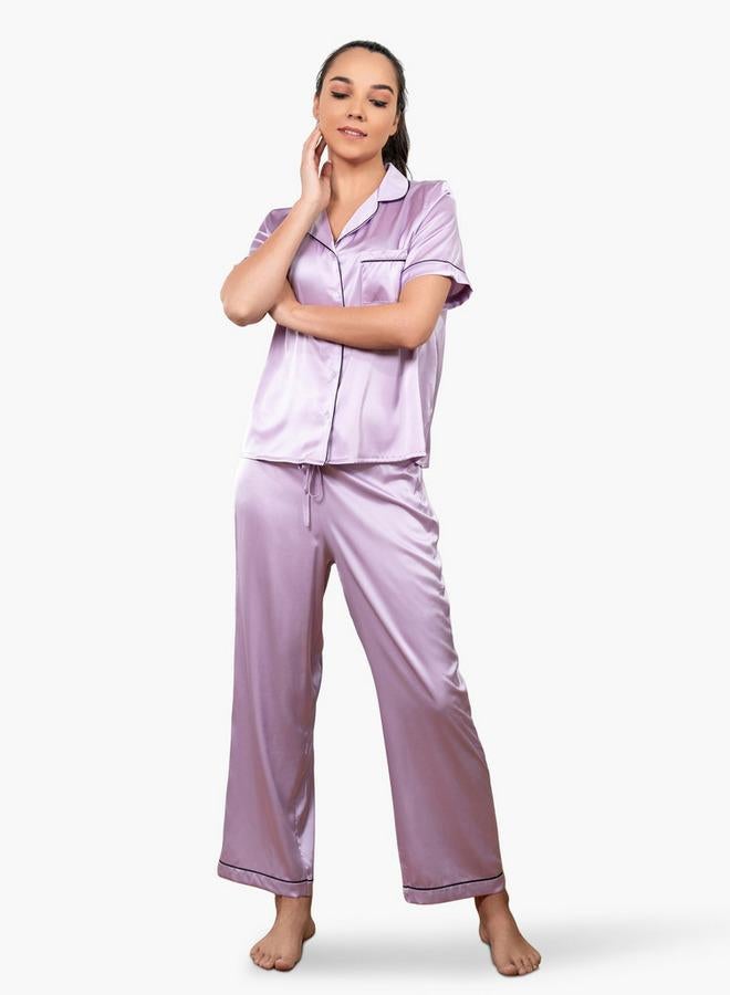 Aadaraya Collared Shirt and Pyjama Set - Image 2