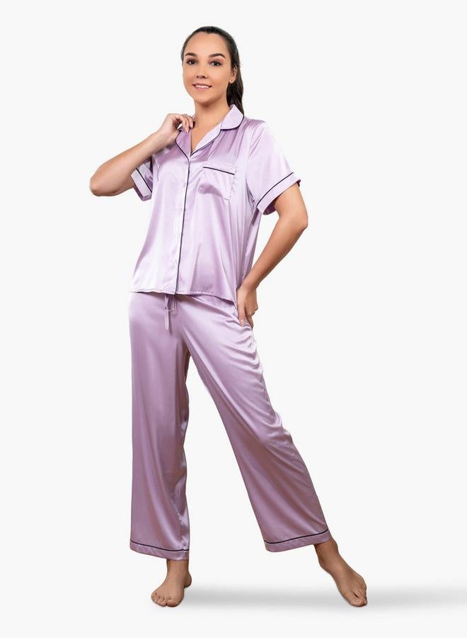Aadaraya Collared Shirt and Pyjama Set - Image 1