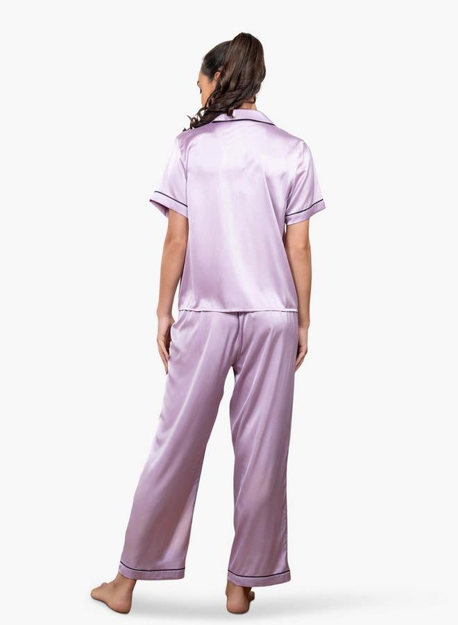 Aadaraya Collared Shirt and Pyjama Set - Image 3