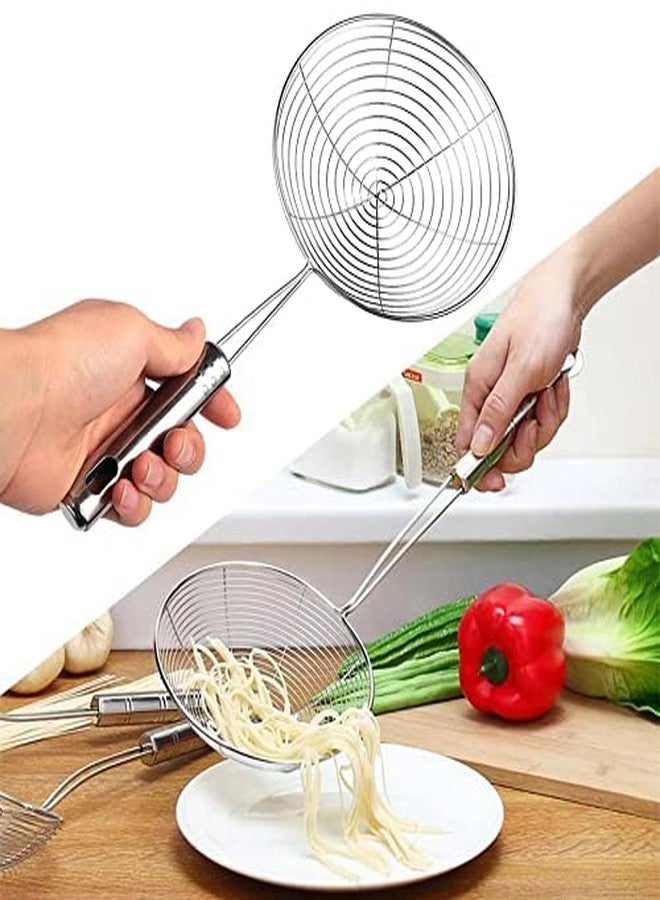 faas 14 Inch Stainless Steel Strainer, 12 Inch Hand Blender Wire Whisk, 10.5 Inch Stainless Steel Basting/Serving Ladle/Kitchen Tools Combo of 3 - Image 4