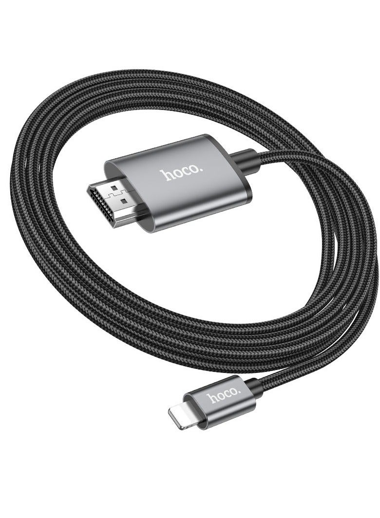 هوكو. UA27، كابل فيديو من Lightning إلى HDTV، يدعم 1080 بكسل 60 هرتز، بطول 2 متر - Image 4