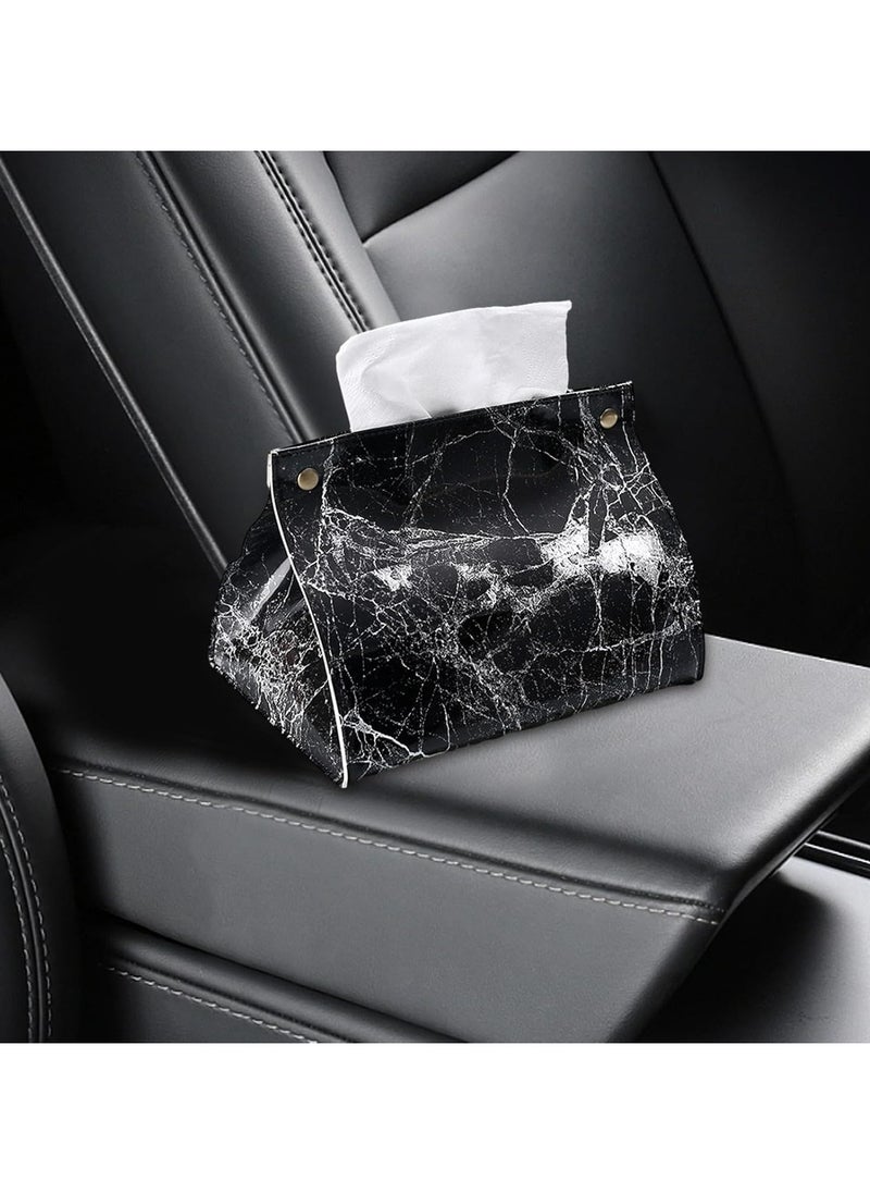 Oasisgalore Decorative Leather Tissue Box Cover for Bathroom and Home Use（Black）  - Image 4