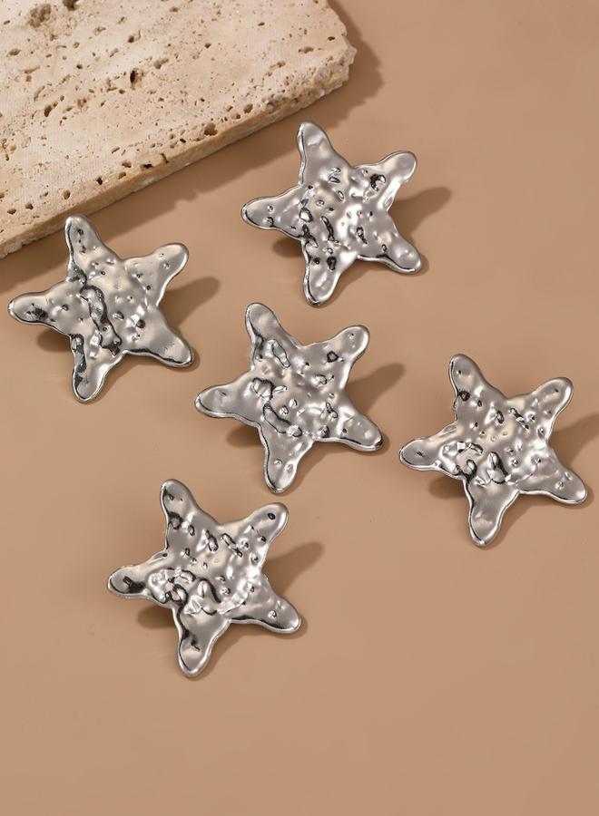 Take Two Silver Embellished Star Hair Clips - Image 4
