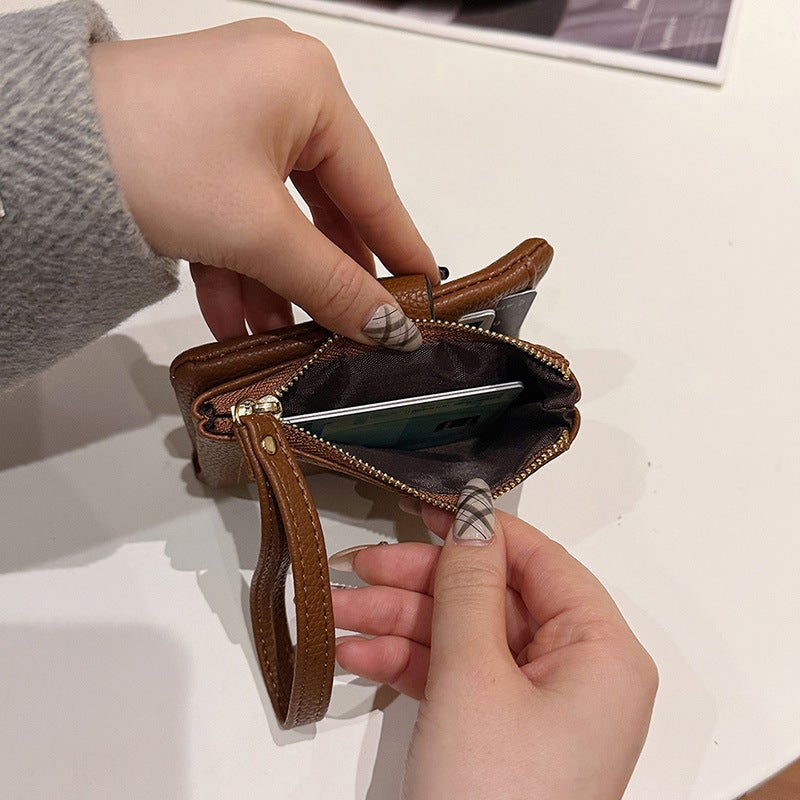 Multifunctional Solid Color PU Leather Wallet, RFID Blocking Design Portable Daily Storage Purse for Cards Cash Coin Business Use - Image 3