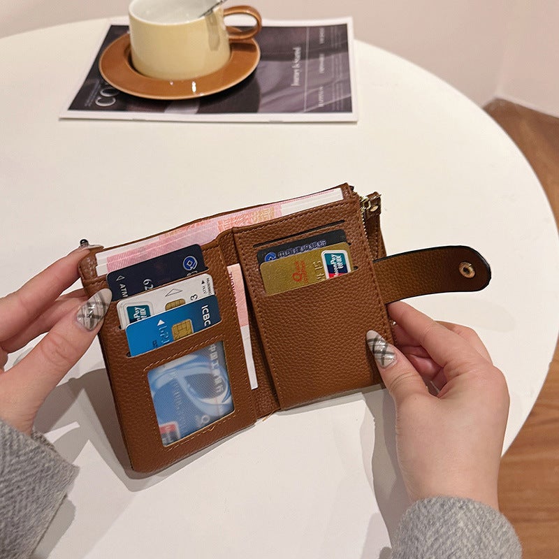 Multifunctional Solid Color PU Leather Wallet, RFID Blocking Design Portable Daily Storage Purse for Cards Cash Coin Business Use - Image 4