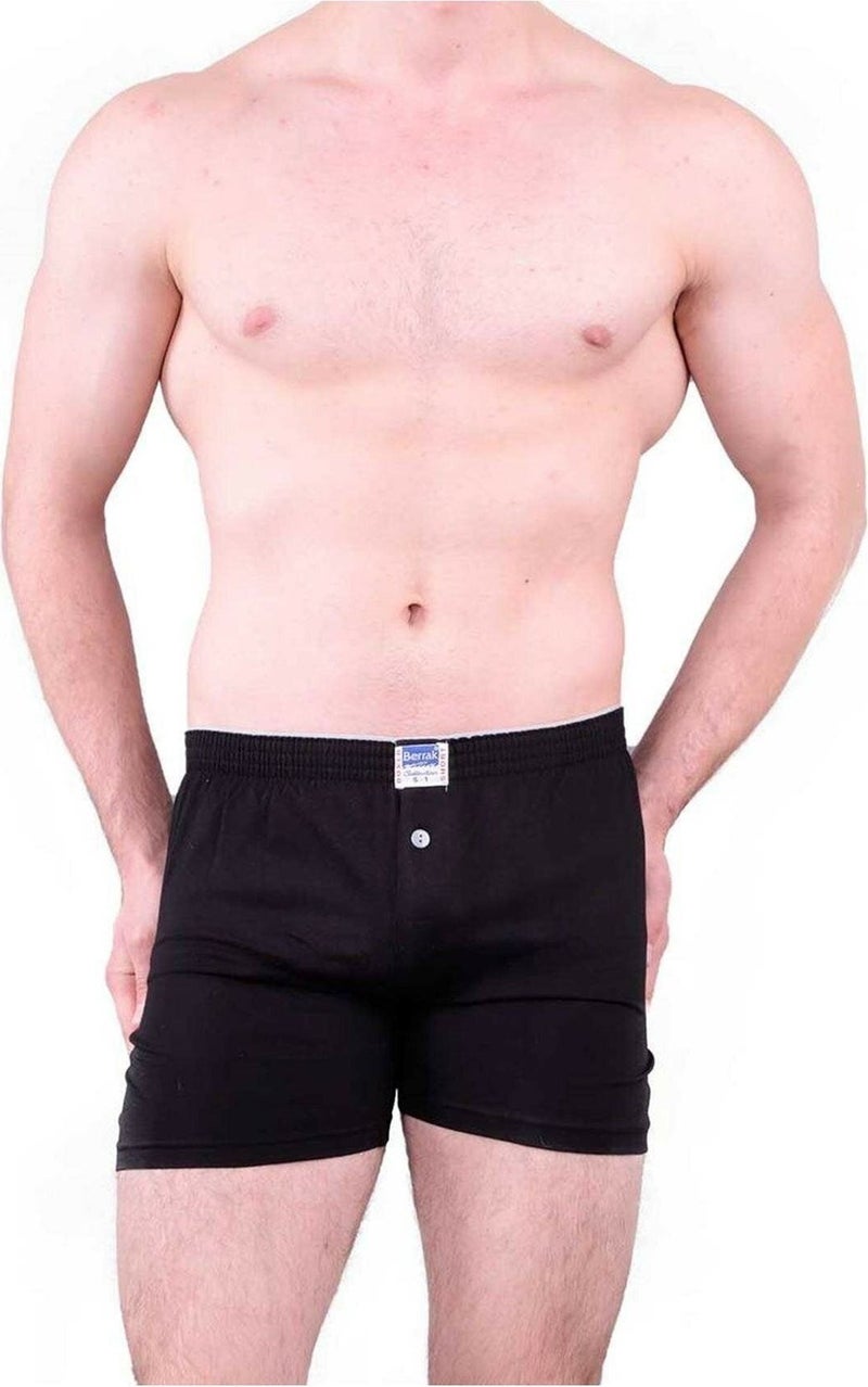 Berrak 10 Pieces Black Color Towel Waist Boxer
