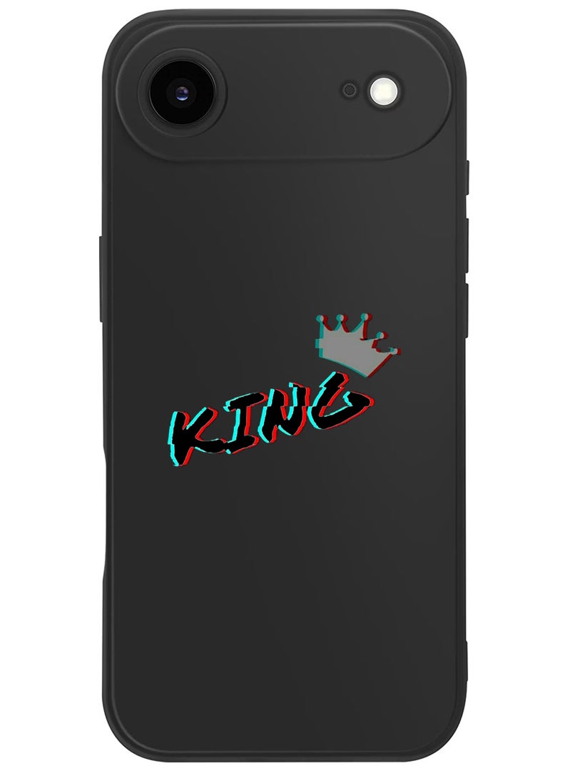 Theodor Protective Slim Fit Case Liquid Silicone Cover with Full Body Protection Anti-Scratch Shockproof Case For Apple iPhone 17 Air (Black) King - Black - Image 1