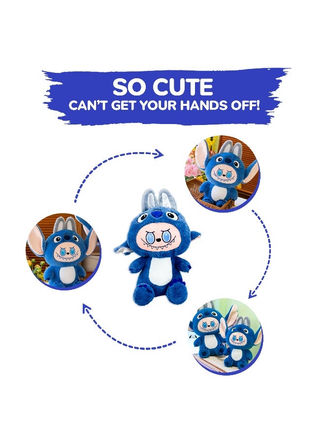 Galaxy Toys Blue Koala Plush Toy 25Cm Soft Stuffed Animal With Big Ears Kawaii Bear Stitch Style Labubu Inspired Little Monster Collectible Doll  - Image 3