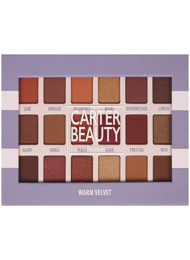 Carter Beauty by Marissa Carter 18 Shade Eyeshadow Palette | Long Lasting Eye Shadow Makeup | Shimmer & Matte Vibrant Colors (Warm Velvet) - Image 1