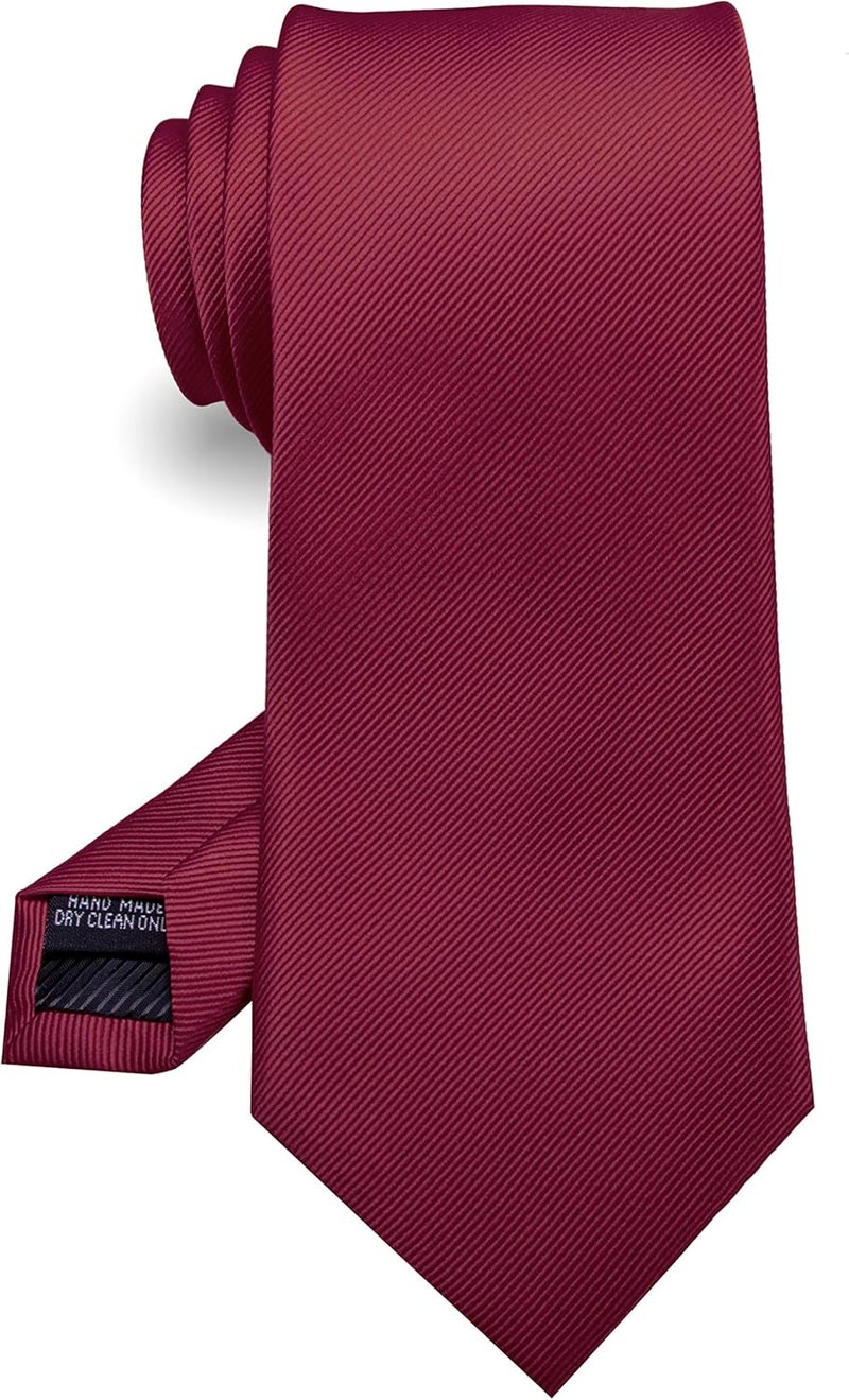 RBOCOTT Solid Color Tie Formal Necktie for Men - Image 1