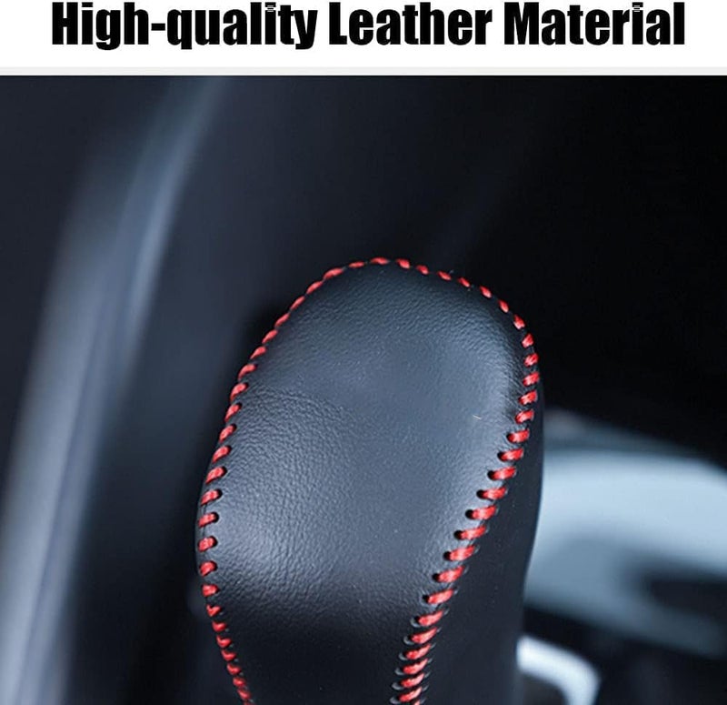XITER لغطاء مقبض ناقل الحركة من الجلد الطبيعي، إكسسوارات حماية السيارة لحماية نيسان ألتيما 2019 2020 2021 2022 2023 2024 (ألياف الكربون) - Image 5