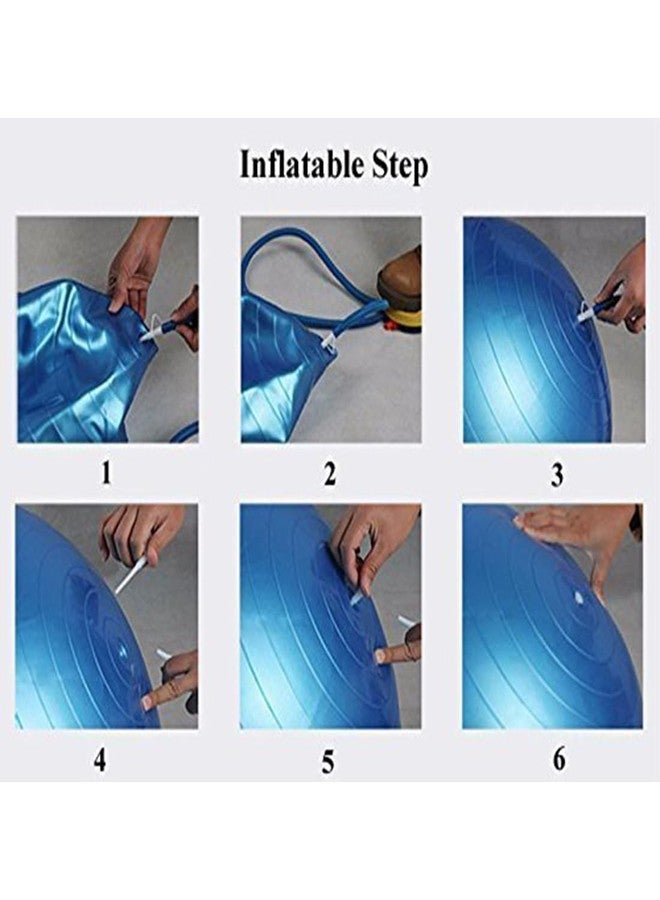 divinezon Rubber Excersice Gym Ball With Free Foot | Anti-Slip Stability Heavy Duty Fitness Yoga Ball | 65 Cm,Multicolor - Image 5