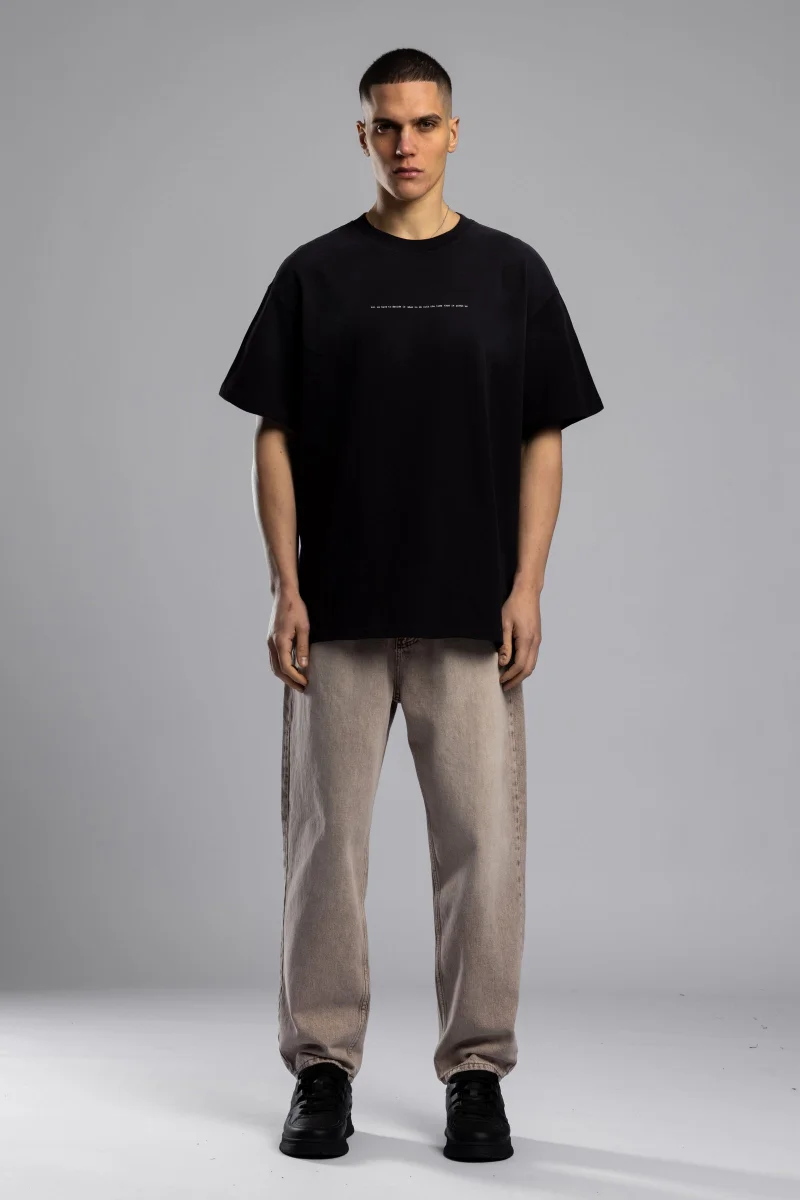 كاتش تيشيرت مغسول بطبعة بسيطة