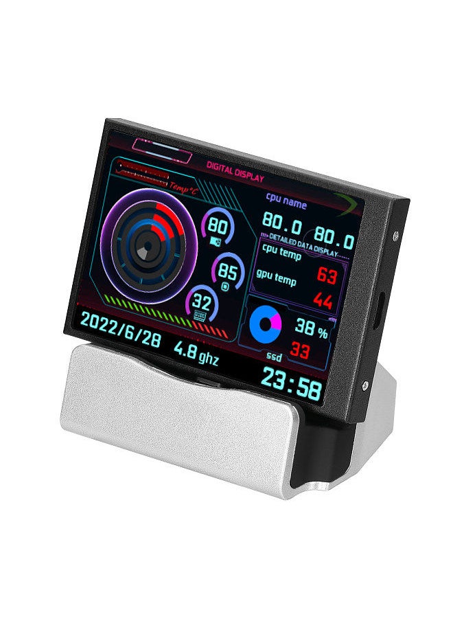 Generic - 3.5 Inch IPS Display Screen USB Secondary Screen Computers CPU GPU RAM HDD Monitor Time Date Display Horizontal Vertical Screen Switch - Image 1