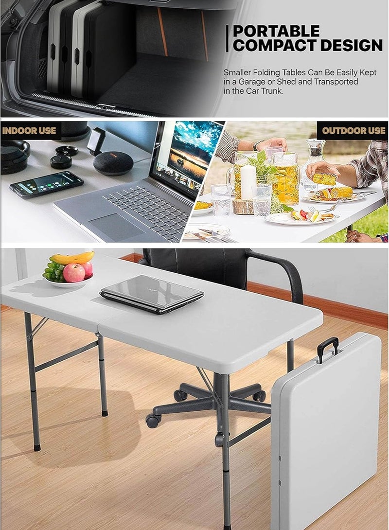 Toshionics طاولة تخييم خارجية قابلة للطي خفيفة الوزن محمولة لحفلات النزهات والشواء مع مقبض حمل تصميم قابل للتعديل قوي ودائم للتجمعات العائلية والجولات الذاتية وأسواق الليل - Image 3