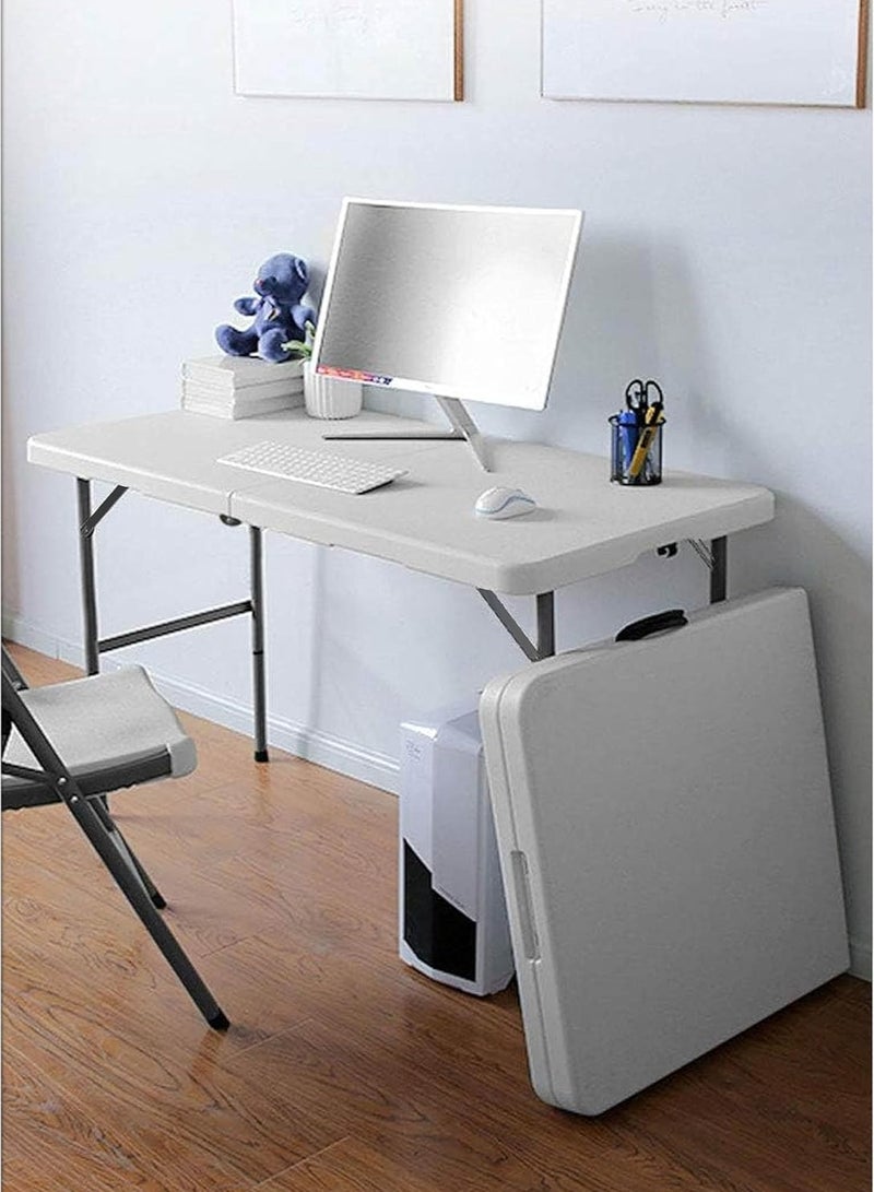 Toshionics طاولة تخييم خارجية قابلة للطي خفيفة الوزن محمولة لحفلات النزهات والشواء مع مقبض حمل تصميم قابل للتعديل قوي ودائم للتجمعات العائلية والجولات الذاتية وأسواق الليل - Image 2