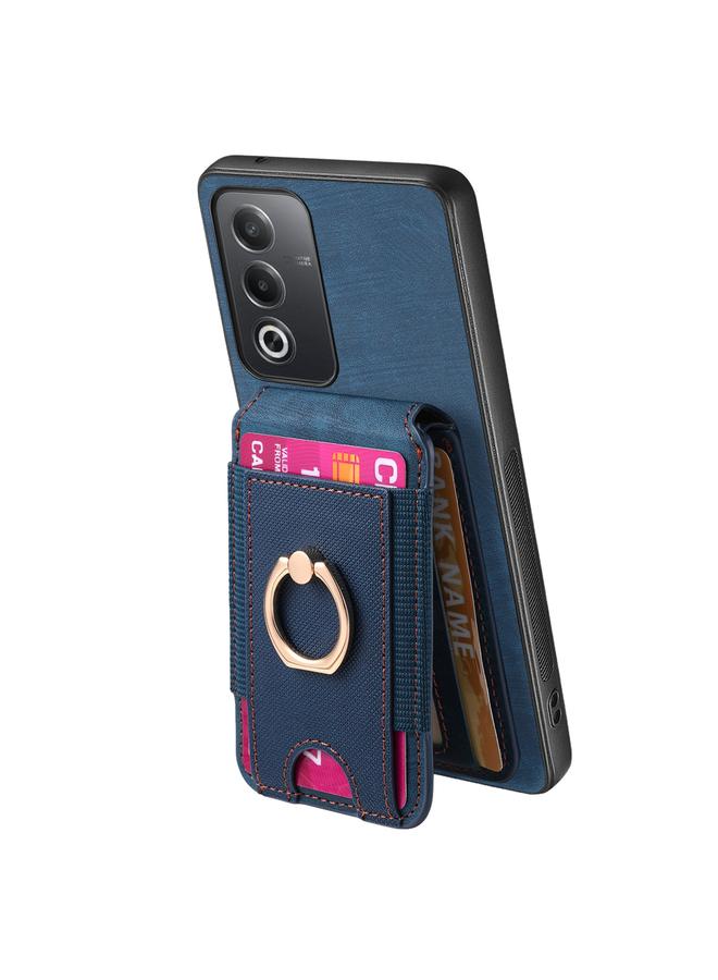 اس-توب جراب هاتف OPPO F19 Pro+ بتصميم كلاسيكي مع حامل مغناطيسي قابل للفصل وحقيبة بطاقات جلدية - Image 4