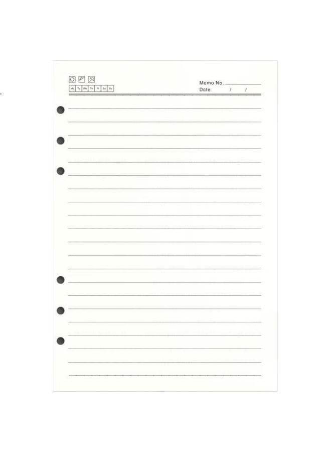 Longe Langjie A5 Loose-Leaf Notebook Refill, 6-Ring Loose-Leaf Paper, Replacement Pages For Notebooks, Thickened 95G Lined Paper, 80 Sheets/Book, Customizable - Image 3