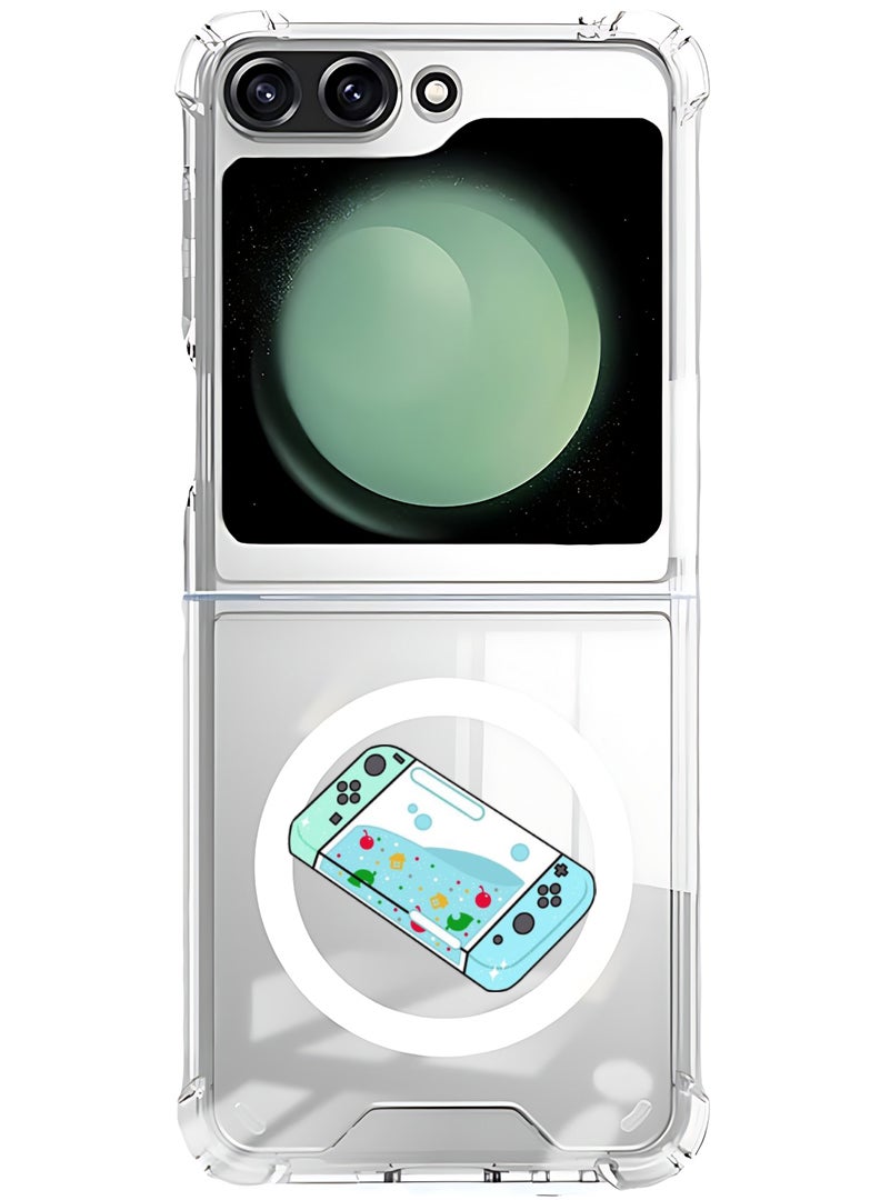 Theodor Magnetic Case for Samsung Galaxy Z Flip 5 Compatible with MagSafe Wireless Charging, Shockproof Phone Bumper Cover Console - Image 1