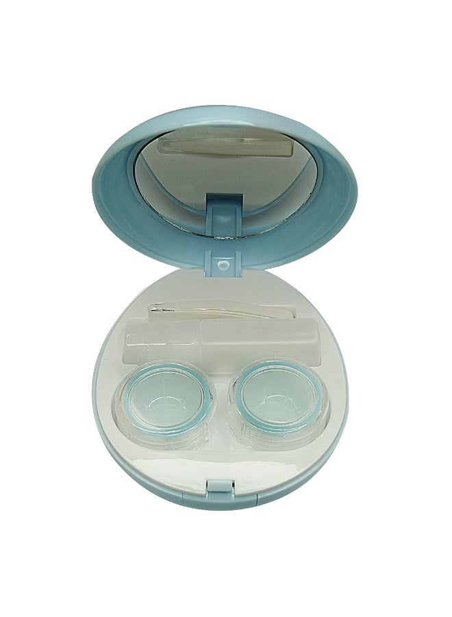 Generic Color Style Egg Shape Travel Contact Lens Case Box with Mirror (Random Color) (1 pc only)  - Image 1