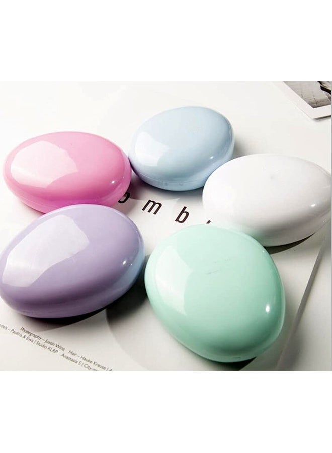 Generic Color Style Egg Shape Travel Contact Lens Case Box with Mirror (Random Color) (1 pc only)  - Image 5
