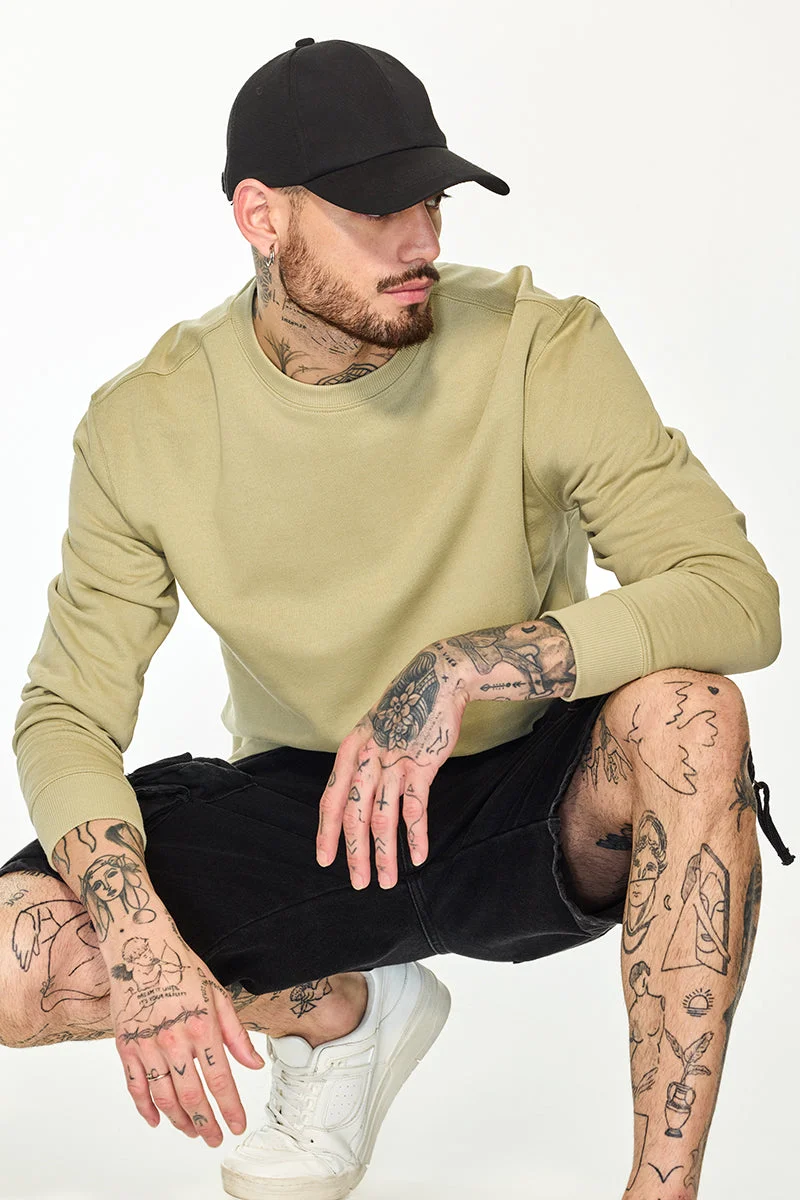 SNITCH Core Lab Beige Solid Sweater
