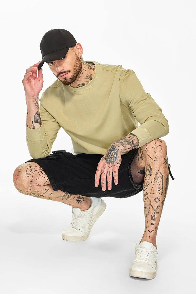 SNITCH Core Lab Beige Solid Sweater