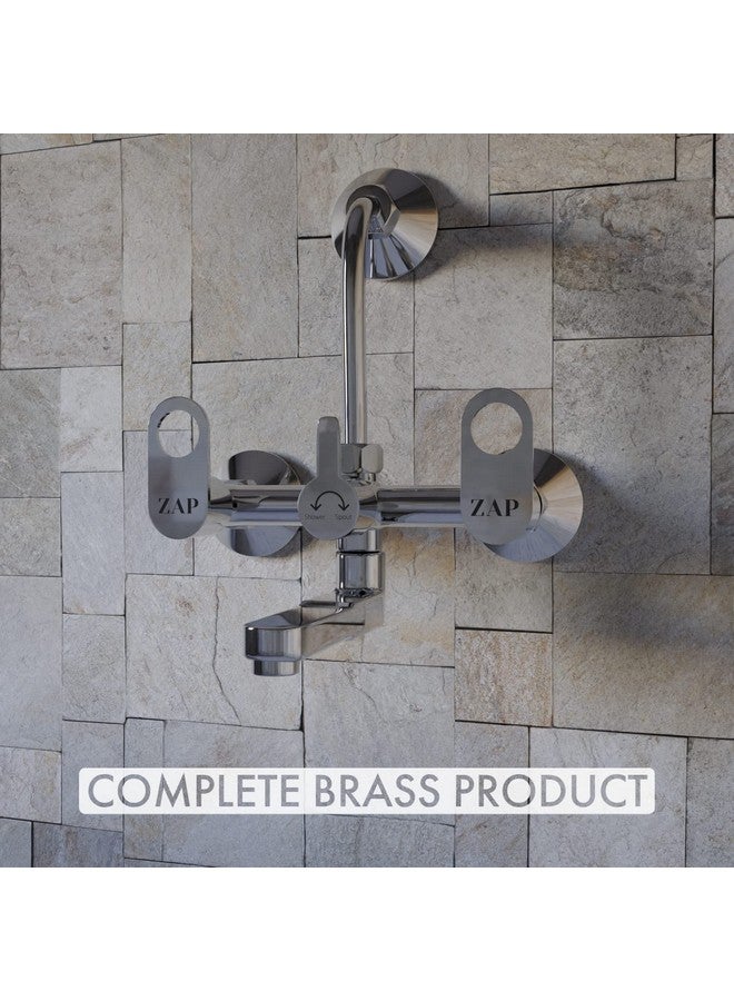 Zap GEO WALL Mixer 2 in1 With provision of Overhead shower and 360" Swivel Bend, Hot and Cold water Knob, - Image 2