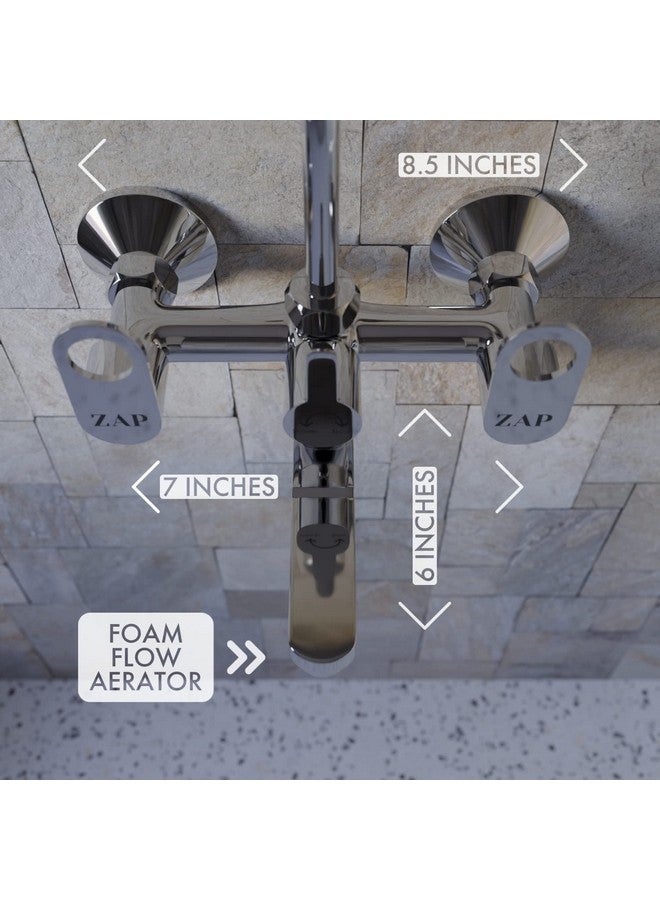 Zap GEO WALL Mixer 2 in1 With provision of Overhead shower and 360" Swivel Bend, Hot and Cold water Knob, - Image 3