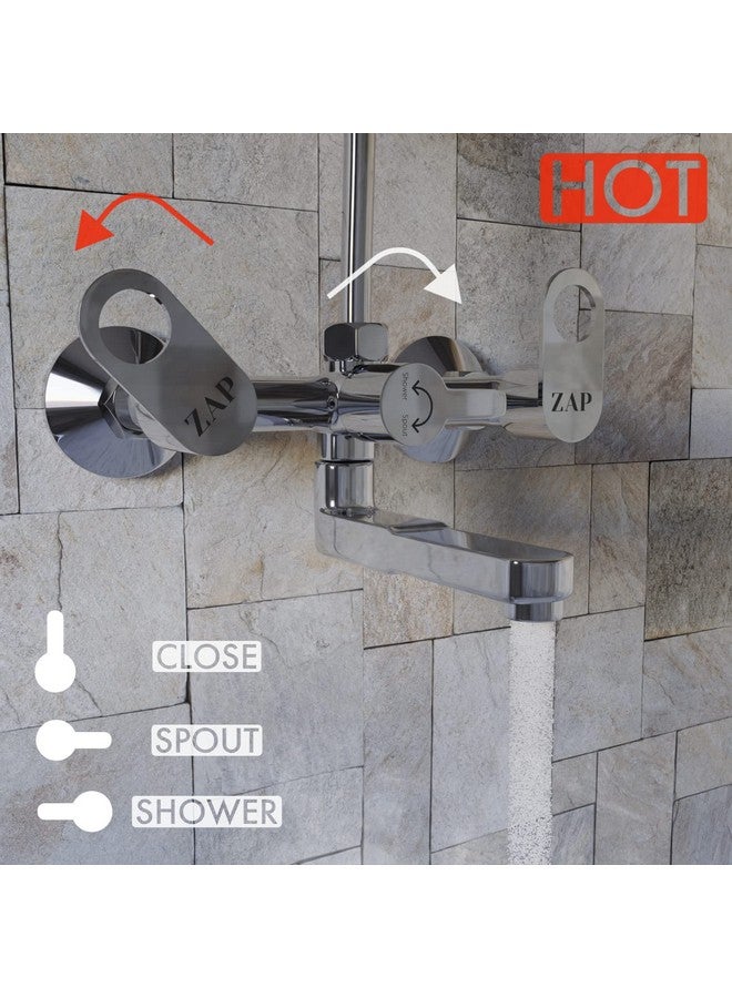 Zap GEO WALL Mixer 2 in1 With provision of Overhead shower and 360" Swivel Bend, Hot and Cold water Knob, - Image 4
