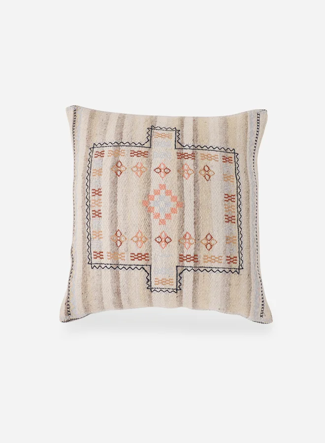 sanskrutihomes sanskrutihomes Geometric Print Organic Cotton Cushion Cover - 45x45cm