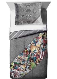 Jay Franco Jay Franco Marvel Comics 80th Anniversary Full/Queen Comforter & Sham Set - Super Soft Kids Reversible Bedding - Fade Resistant Microfiber  - Image 2