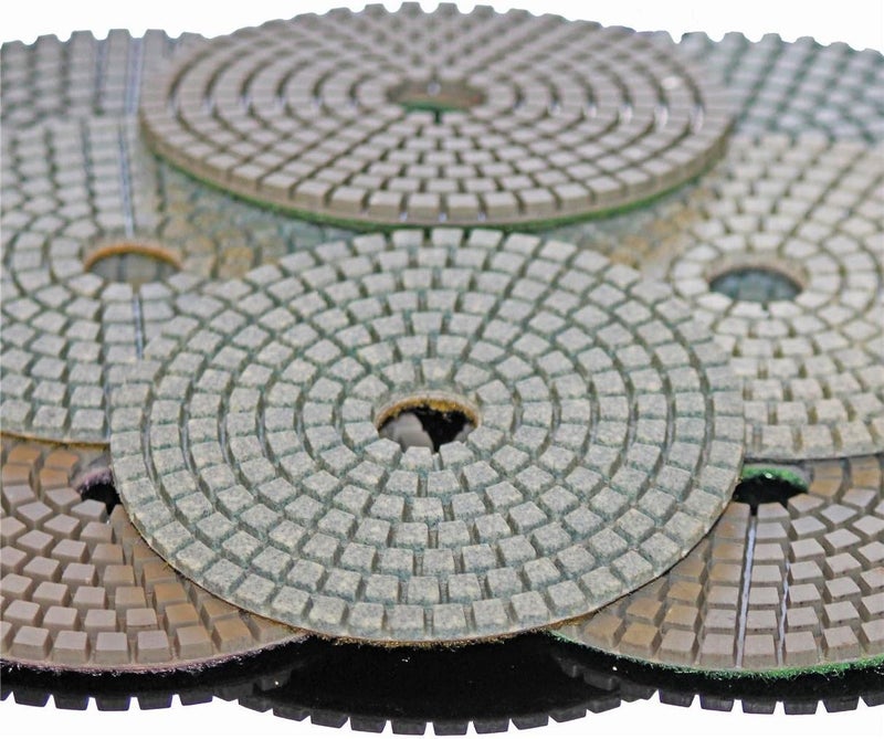 STADEA Stadea PPW240B Diamond Polishing Pads 6 Inch Set For Marble Concrete Stones Terrazzo Granite Floor Polishing  - Image 1