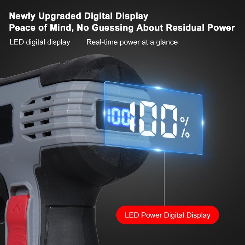 مطحنة زاوية لاسلكية بدون فرش 28000 دورة في الدقيقة مع شاشة عرض LED بقابس أمريكي - Image 4