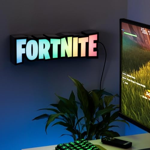 Paladone Fortnite RGB ColourChanging Logo Light Officially Licensed Gaming Lamp with Remote Control Wall or Desk Display USB Powered Dcor for Gamers - Image 3