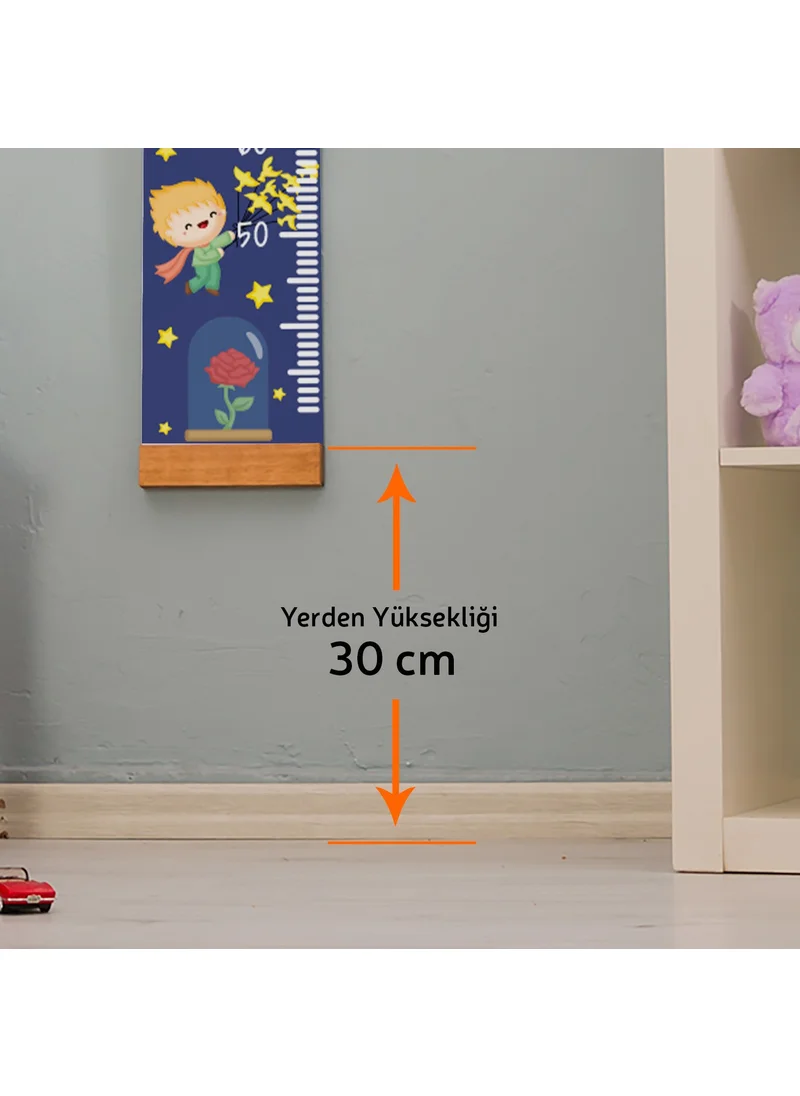 Hediye Sepeti Gift Basket Little Prince Designed Children's Room Wall Height Measuring Ruler