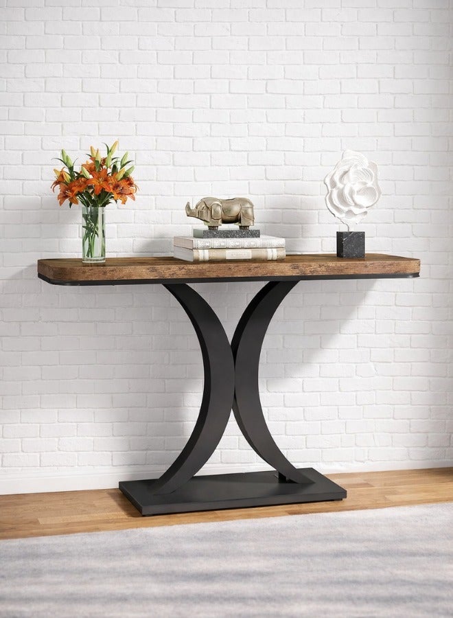 هومونير طاولة كونسول صناعية نحيفة مقاس 40 بوصة للمداخل، خلف الأريكة، والممرات، وغرفة المعيشة - Image 2