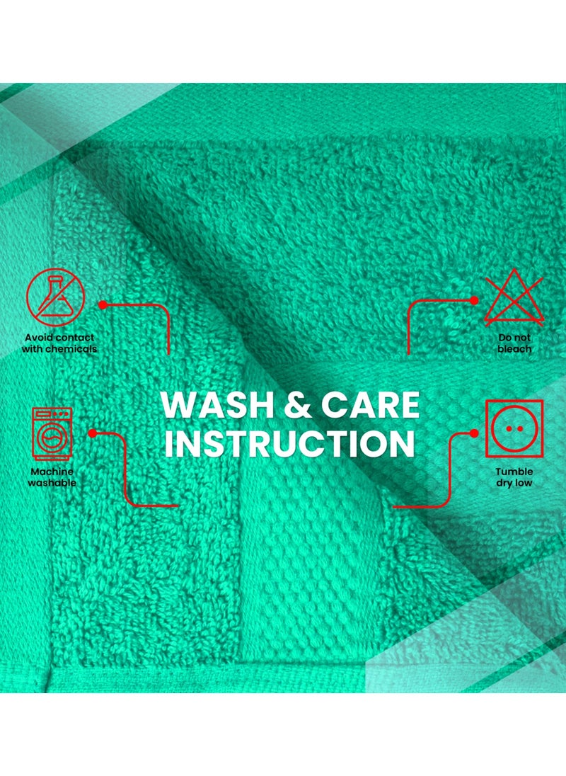 Infinitee Xclusives - Premium Green Hand Towels - Pack of 6, 16 x 28 Inches (41 x 71cm) Bathroom Hand Towel Set, Hotel & Spa Quality Hand Towels for Bathroom, Highly Absorbent and Super Soft Bathroom Towels by Infinitee Xclusives - Image 1