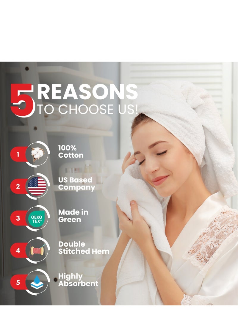 Infinitee Xclusives Premium VIvid Green Hand Towels - Pack of 6, 16 x 28 Inches (41 x 71cm) Bathroom Hand Towel Set, Hotel & Spa Quality Hand Towels for Bathroom, Highly Absorbent and Super Soft Bathroom Towels by Infinitee Xclusives  - Image 2