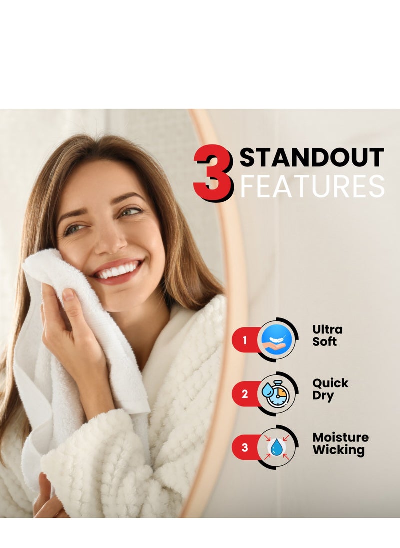 Infinitee Xclusives Premium VIvid Green Hand Towels - Pack of 6, 16 x 28 Inches (41 x 71cm) Bathroom Hand Towel Set, Hotel & Spa Quality Hand Towels for Bathroom, Highly Absorbent and Super Soft Bathroom Towels by Infinitee Xclusives  - Image 4