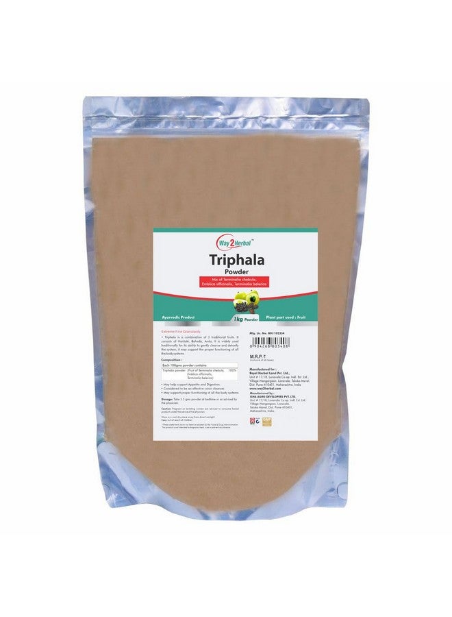 Way2Herbal Triphala Powder with Amla, Haritaki & Bibhitaki (1 Kg Pack Of 1) - Image 1