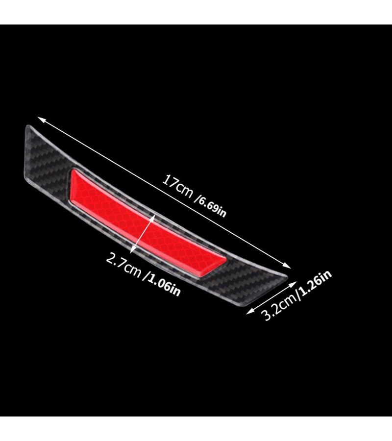 2pcs Red 5D Carbon Fiber Wheel Arch Reflective Safety Decals Styling Stickers - Image 2