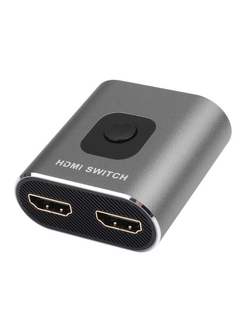 4K 60Hz HDMI Switch, Bi-Directional 2x1 HDMI Switcher, 1x2 HDMI Splitter, Plug and Play, Supports 4K 3D 1080P for PS4, Xbox, Blu-Ray, Fire Stick, PC, HDTV (Silver)